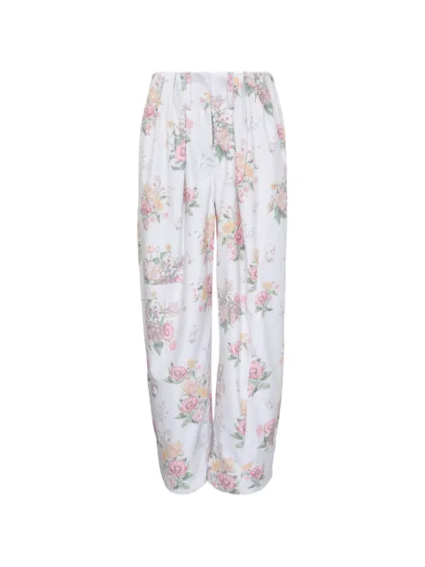 Open YY floral-print trousers