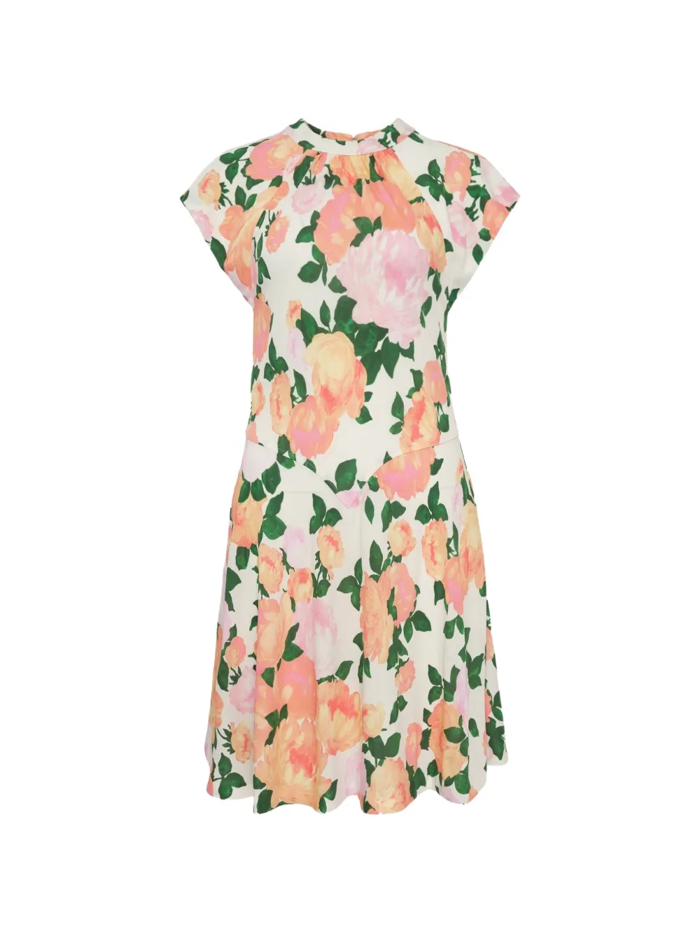 Stella McCartney flower-print mini dress - Bianco
