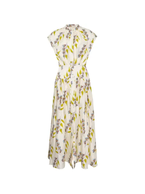Ulla Johnson Lausanne button floral midi dress