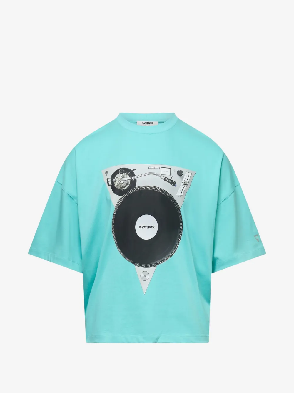 Blackjack Turntable graphic T-shirt | Blue | Image 1