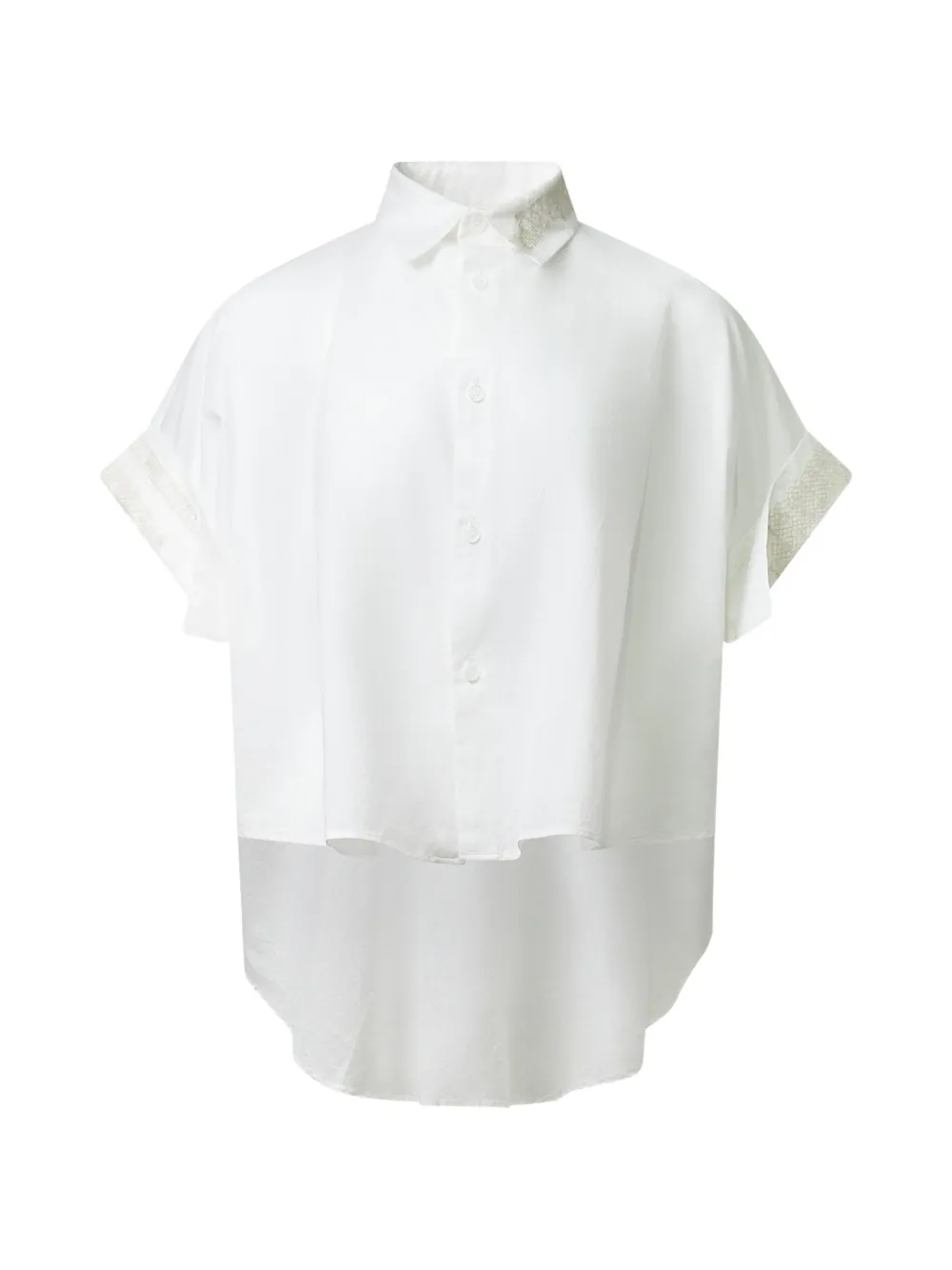 Y's collared embroidered shirt - Bianco