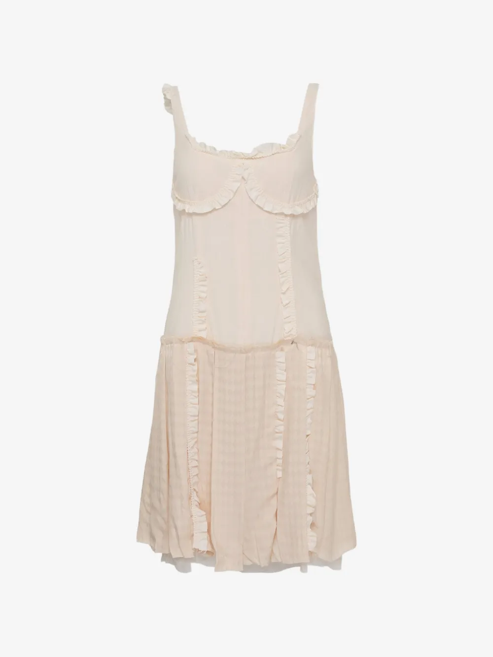 Open YY Flapper ラッフルプリーツミニドレス | ニュートラル | Image 1