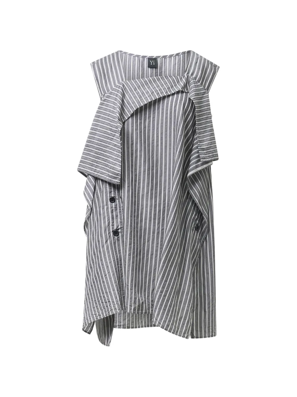 Y's flared striped blouse - Grigio