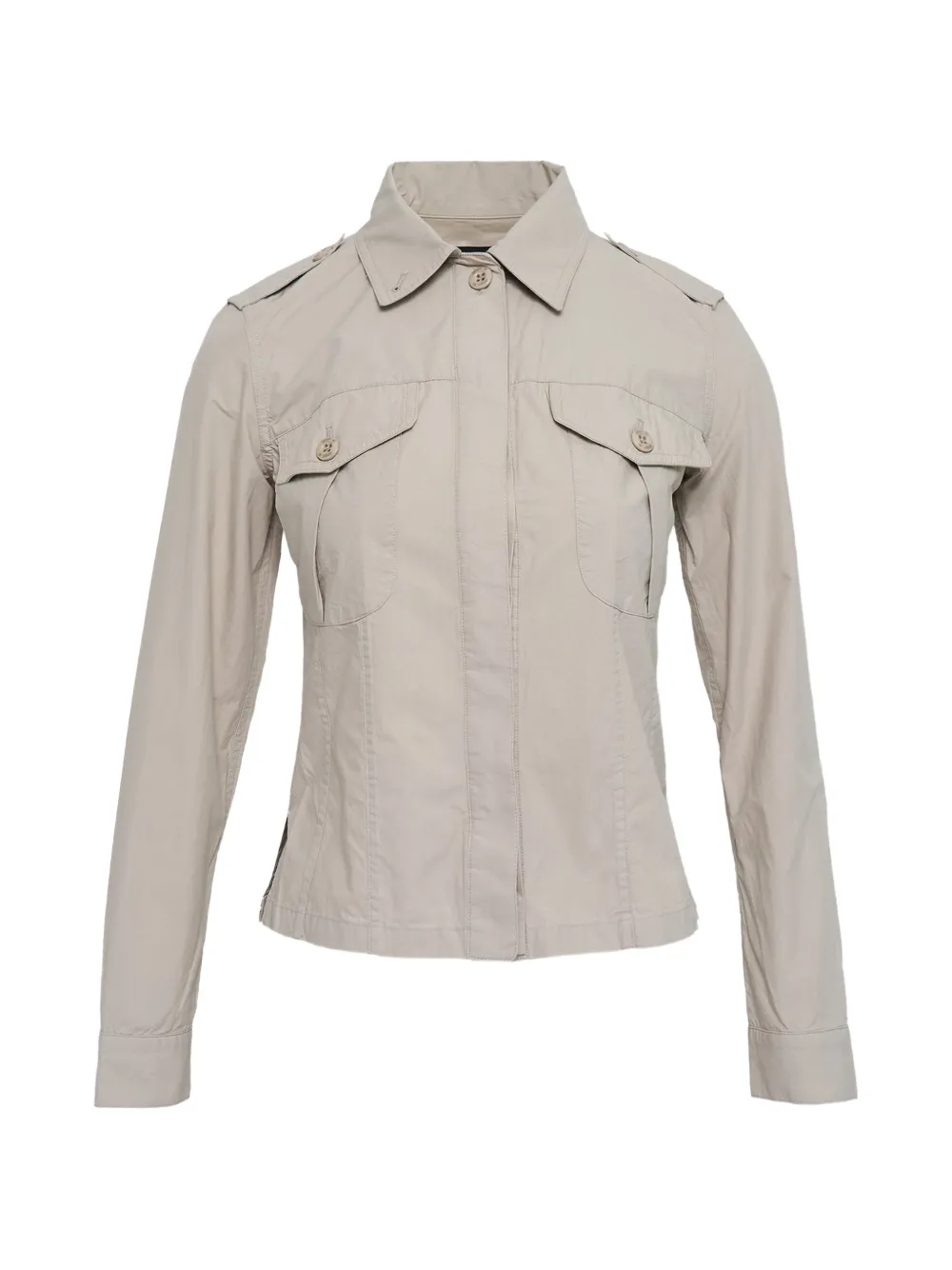 Open YY fitted pocket shirt - Toni neutri