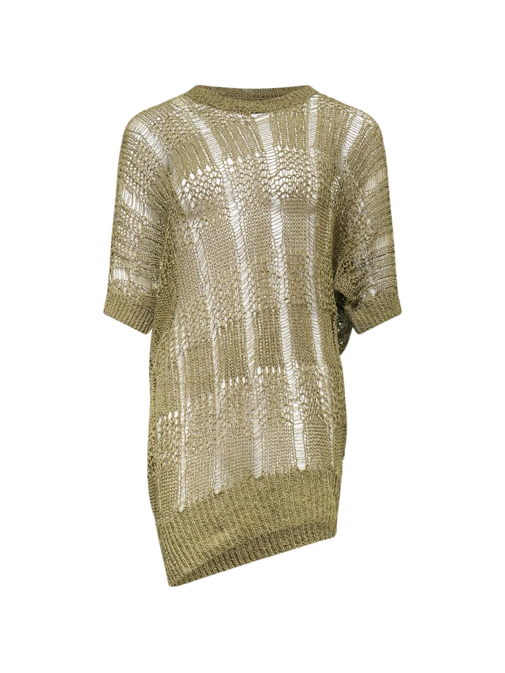 Y's asymmetric drape top - Verde