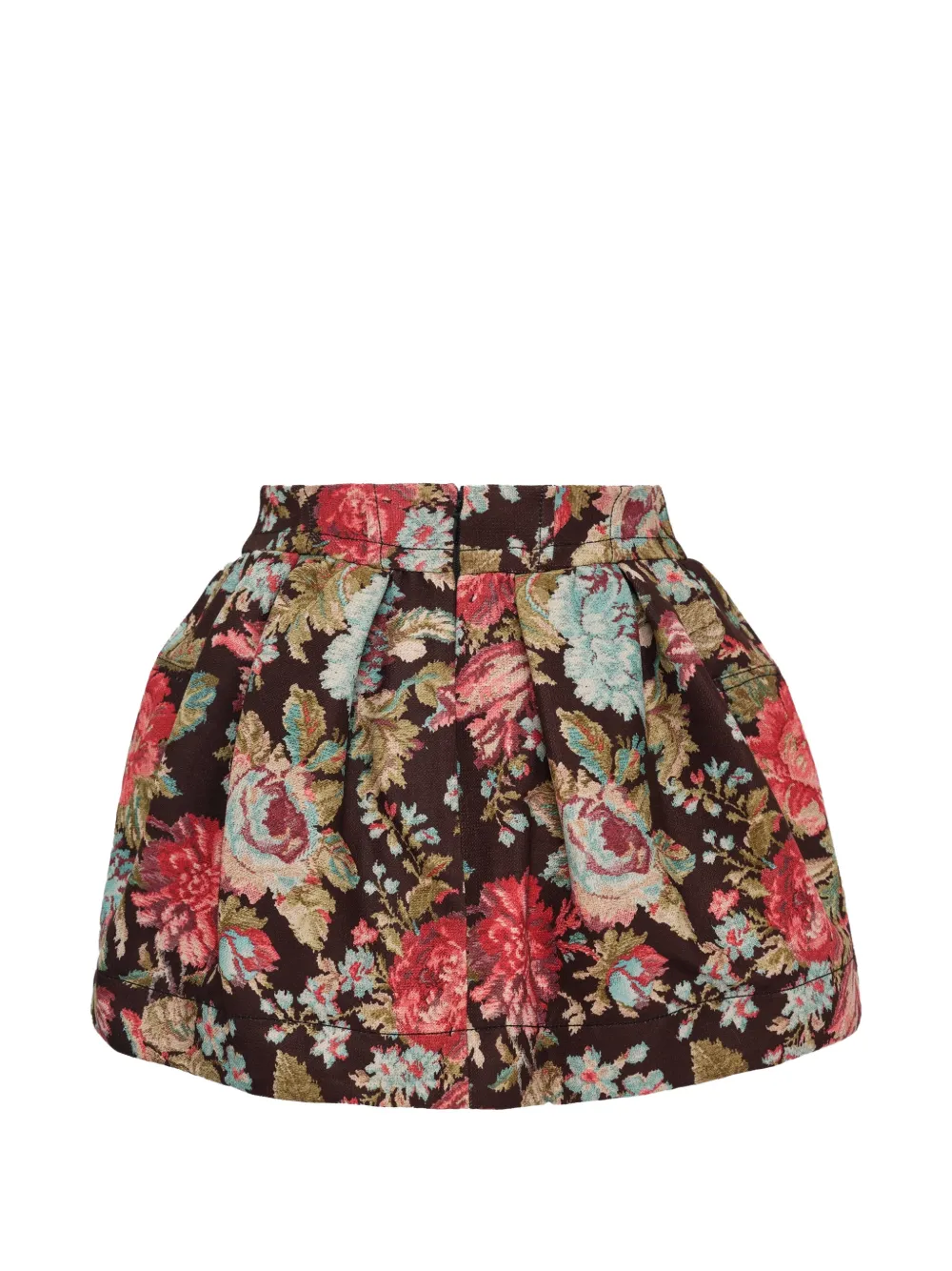  Open Yy Floral-print Wired Skirt - Black 