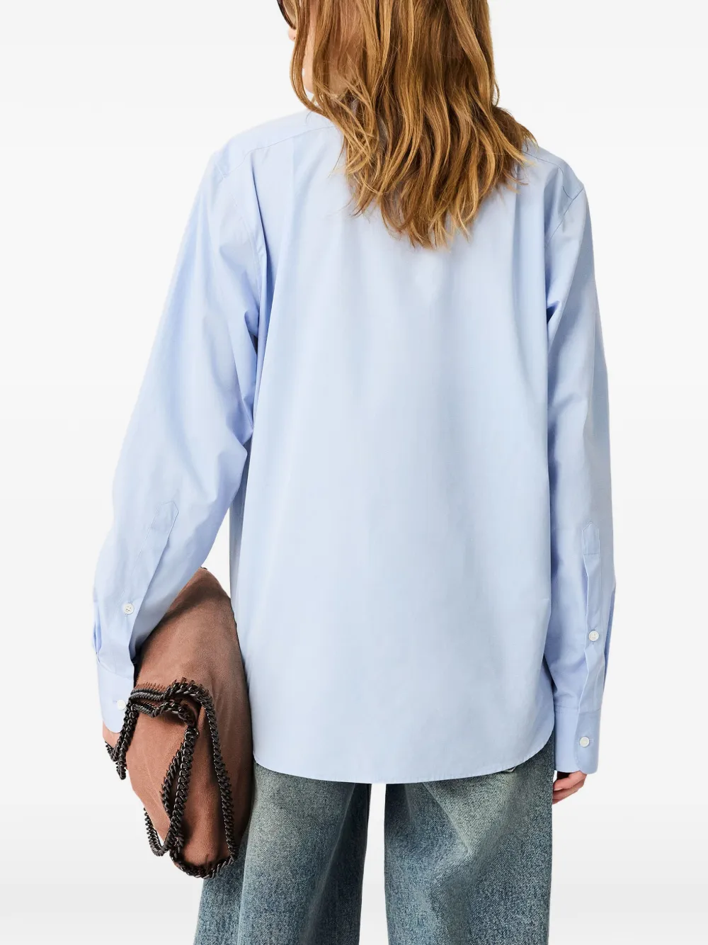 Stella McCartney Katoenen overhemd met lange mouwen Blauw
