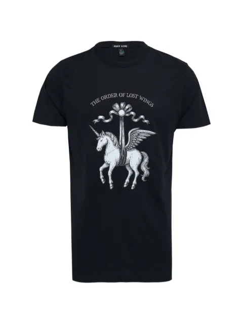 Black Score Order Of Lost Wings printed T-Shirt