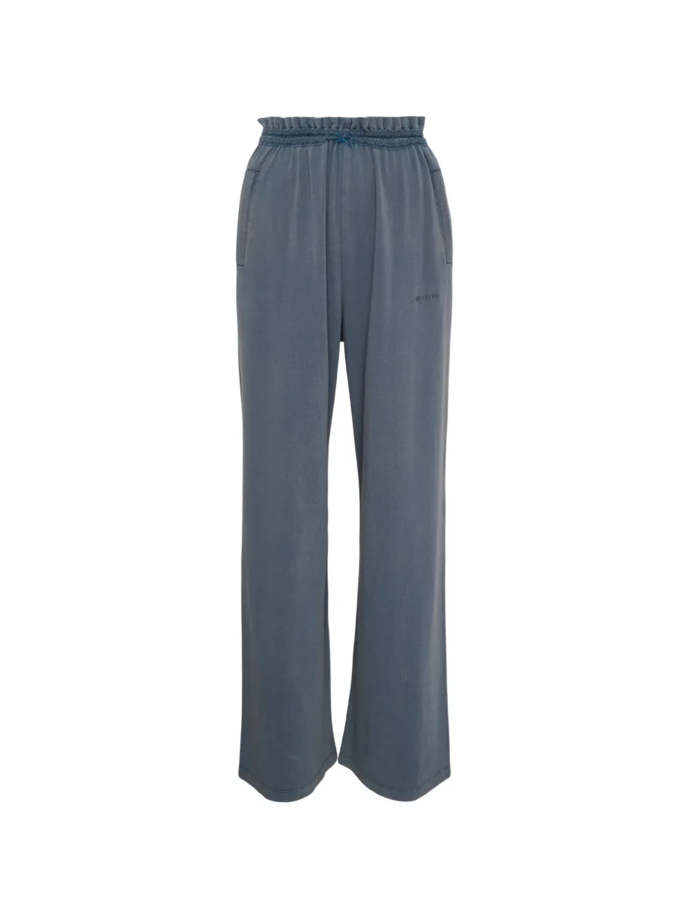 We11done Pantaloni sportivi con ricamo - Blu