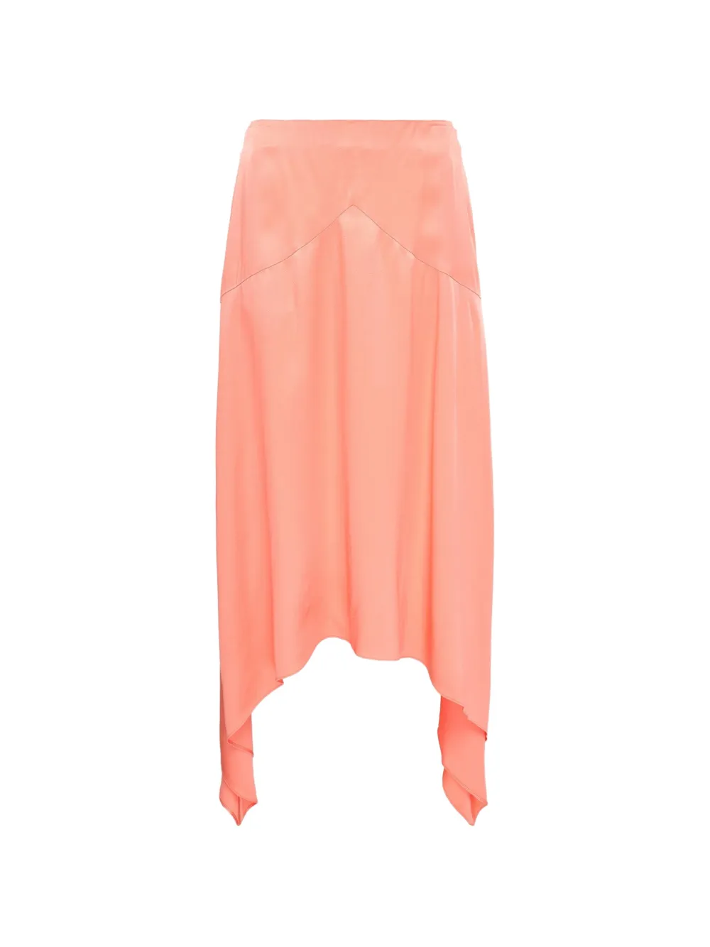Stella McCartney satin midi skirt - Arancione