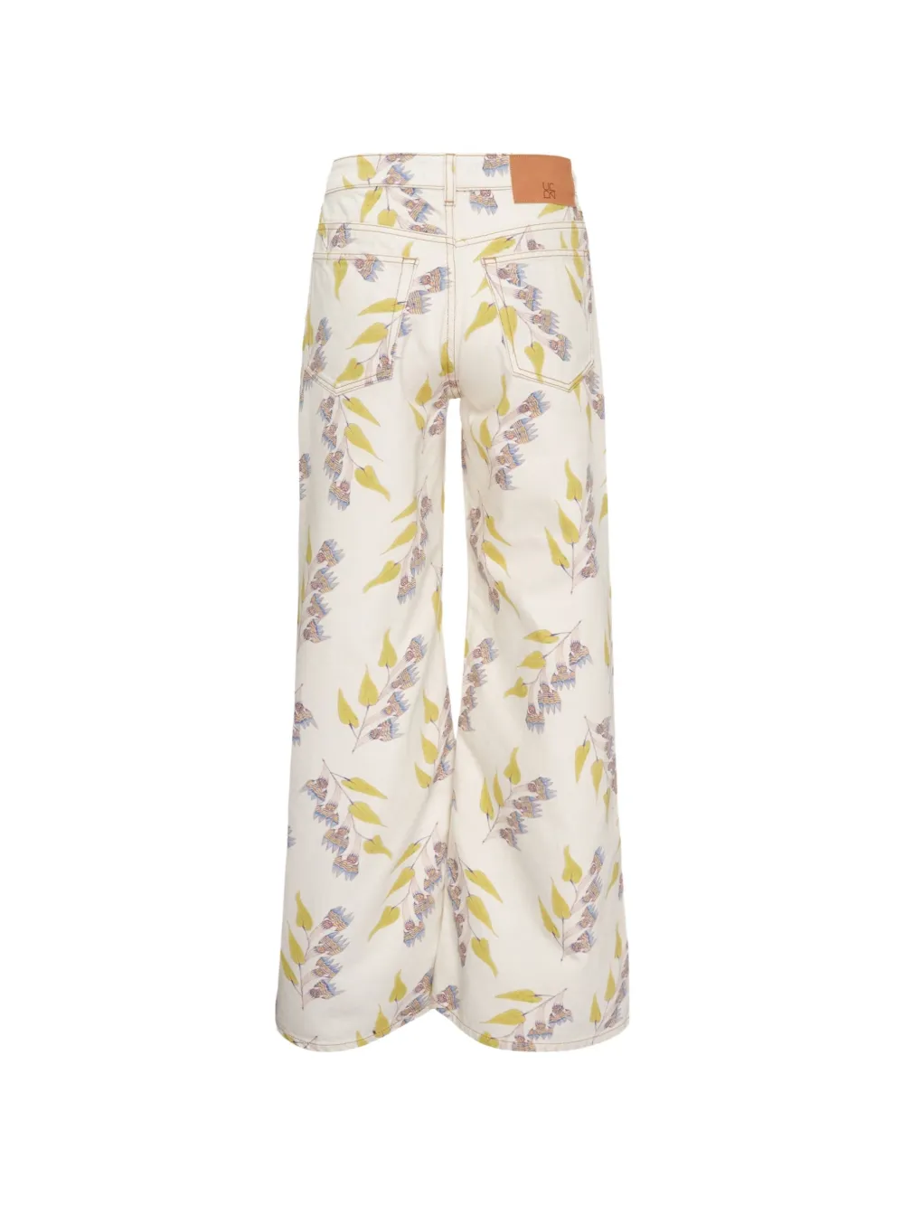  Ulla Johnson Willow Wide-leg Floral-print Jeans - Neutrals 