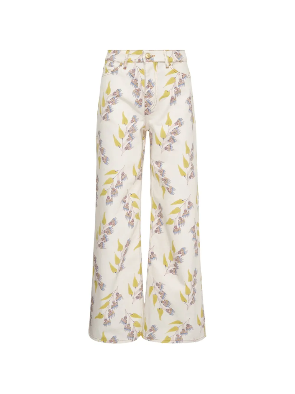 Ulla Johnson Willow wide-leg floral-print jeans - Toni neutri