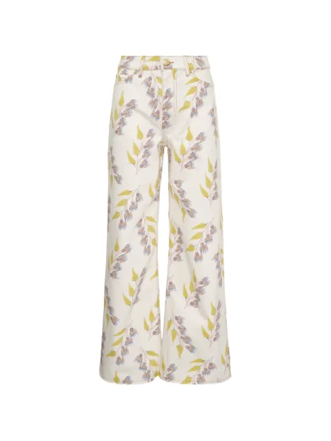 Ulla Johnson Willow wide-leg floral-print jeans