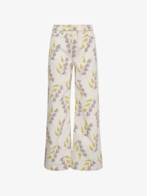 Ulla Johnson широкие джинсы Willow с цветочным принтом