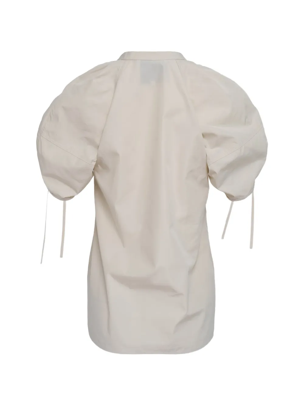 3.1 Phillip Lim Top met ruchemouwen en V-hals Beige