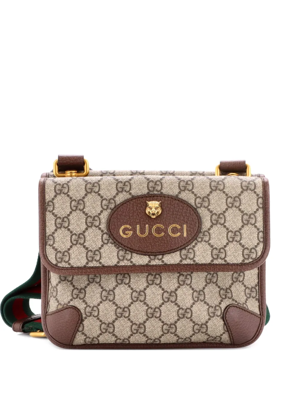 Gucci Pre-Owned Neo Vintage Flap Messenger GG Coated Canvas Small crossbody bag - Marrone