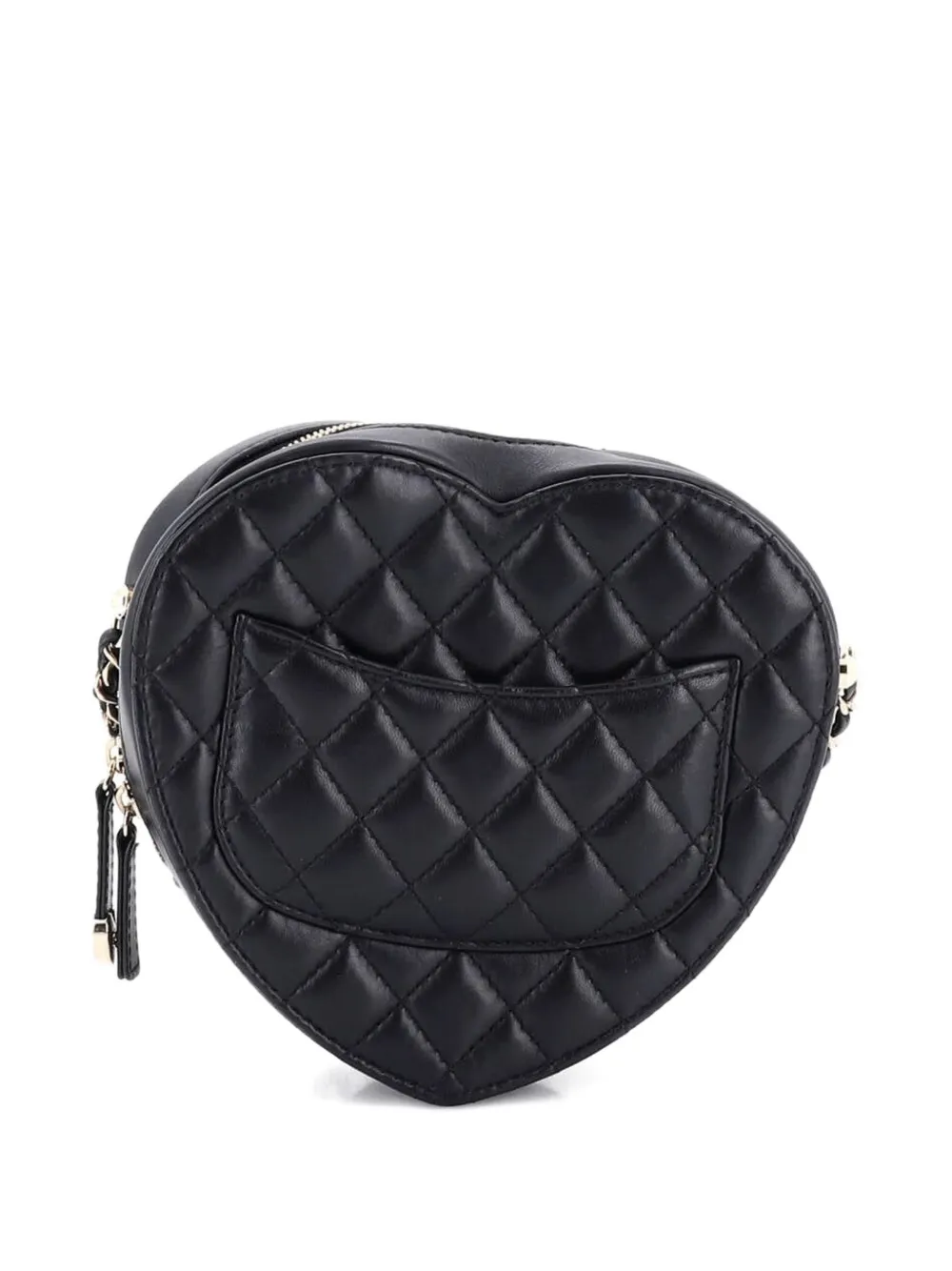 Cc In Love Heart Bag Quilted Lambskin Crossbody Bag