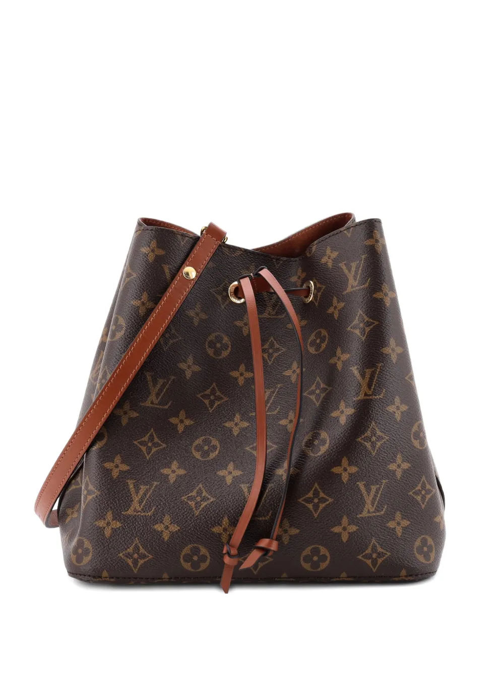 Louis Vuitton Pre-Owned NeoNoe Handbag Monogram Canvas with Leather MM bucket bag - Marrone