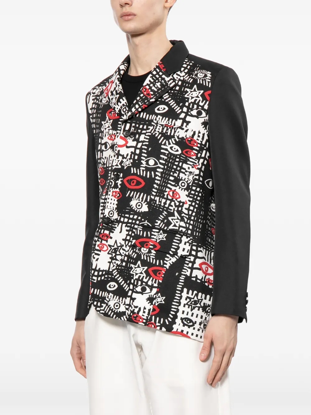 Black Comme Des Garçons Asymmetrische blazer Zwart