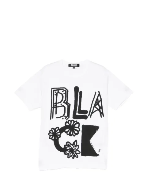 Black Comme Des Garçons graphic print round-neck T-shirt