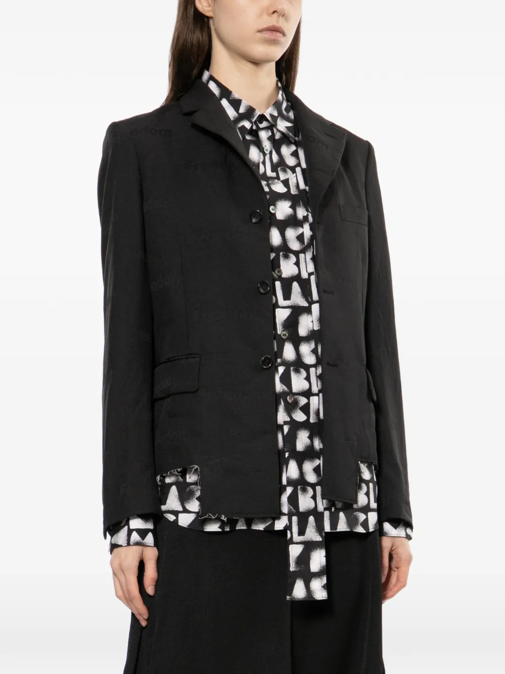 Black Comme Des Garçons Shirt met lange mouwen Zwart