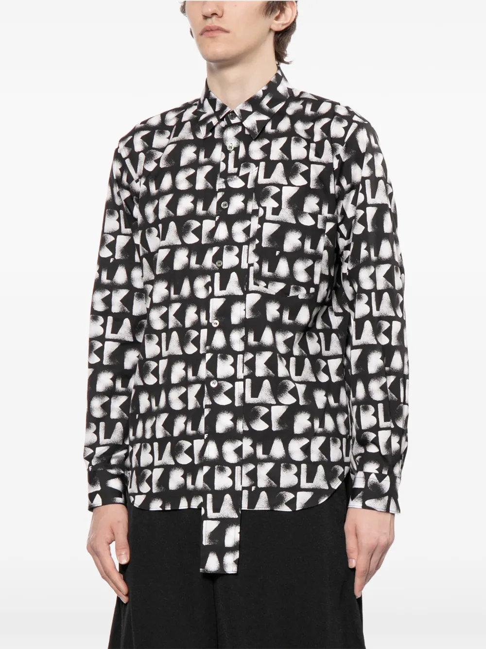 Black Comme Des Garçons Shirt met lange mouwen Zwart