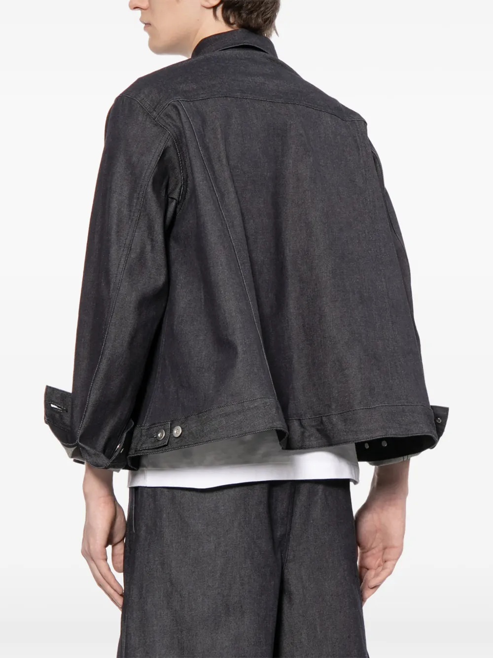 Black Comme Des Garçons Denim jack met lange mouwen Blauw
