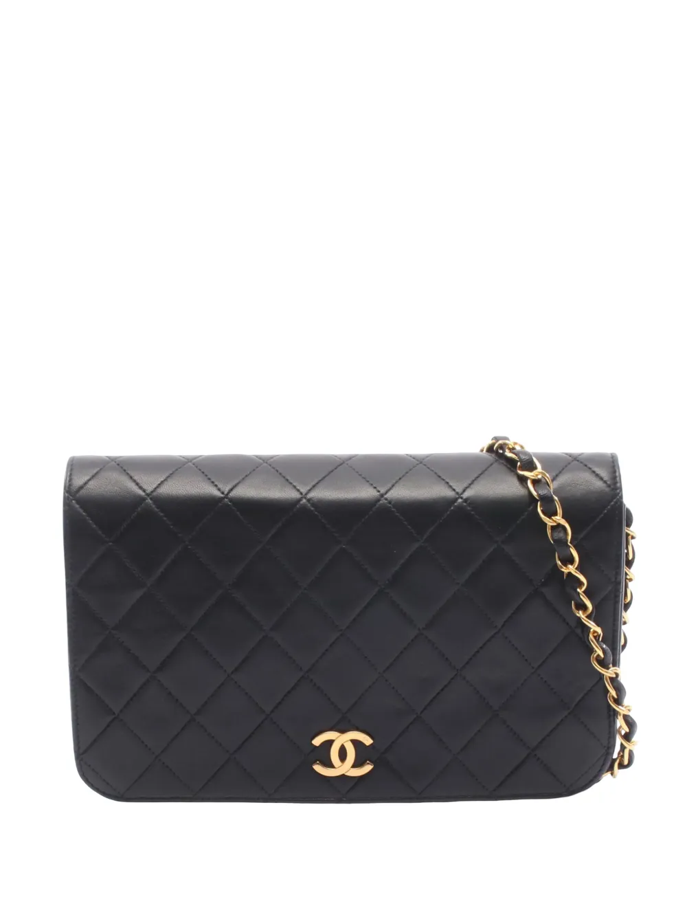 CHANEL Pre-Owned 1996-1997 CC Quilted Lambskin Full Flap crossbody bag - Nero