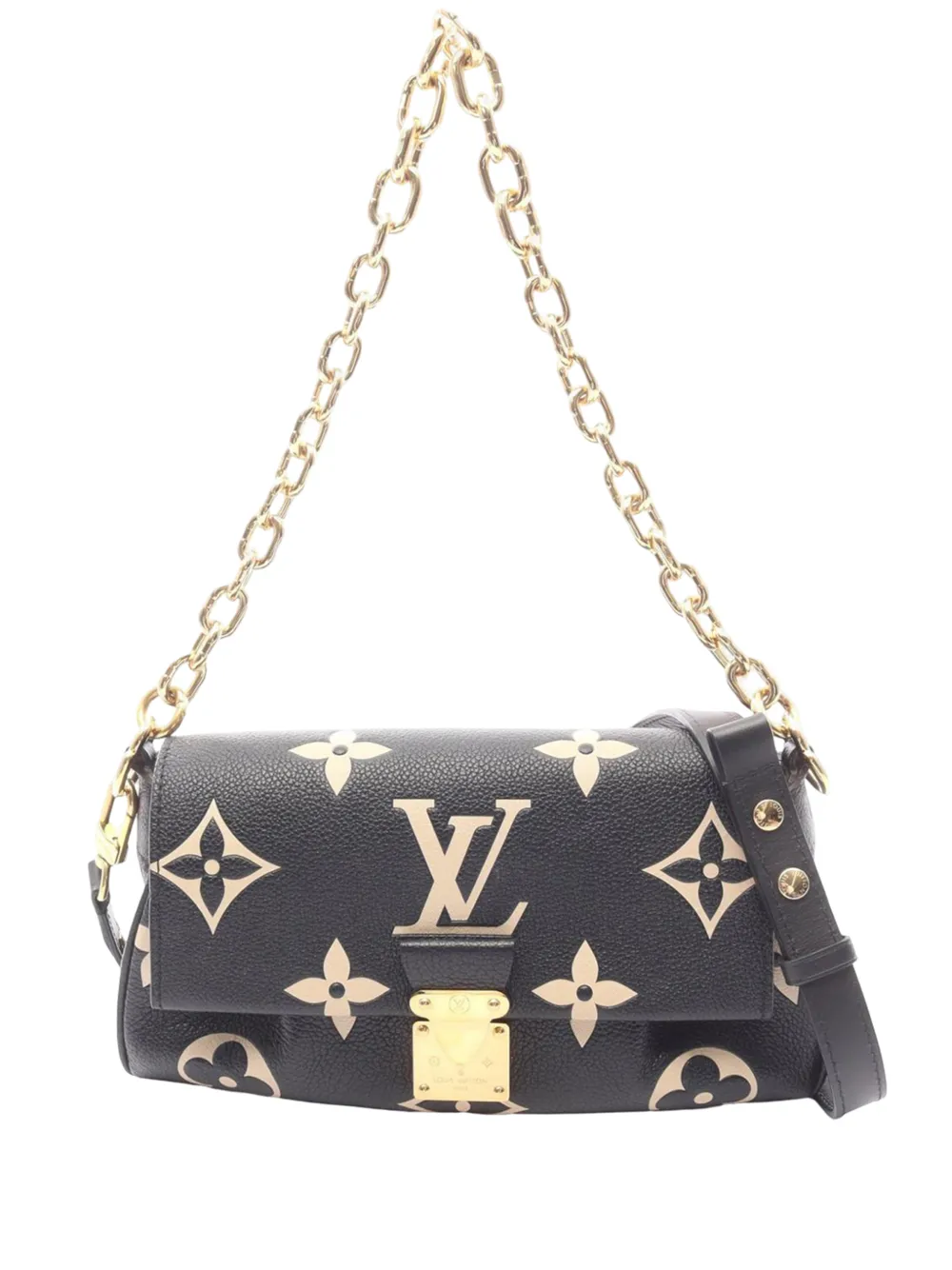 Louis Vuitton Pre-Owned Borsa a tracolla Favorite bicolore in pelle Monogram Empreinte Giant 2021-2026 - Nero