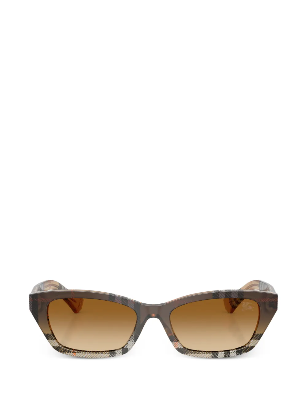Burberry Karierte Cat-Eye-Sonnenbrille - Nude