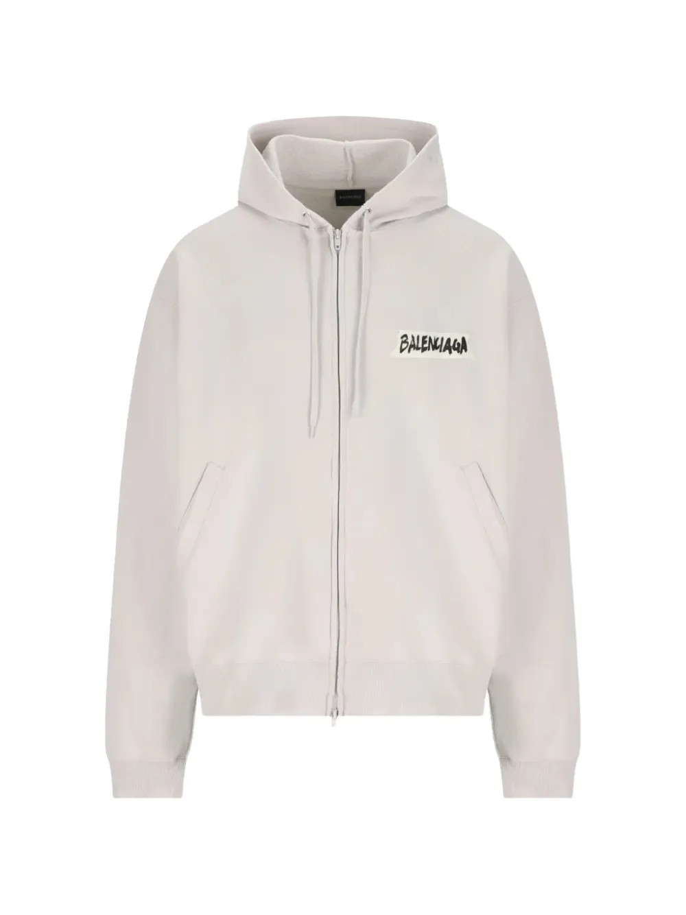 Balenciaga Over Zip-Up Hoodie "Dirty White" - Toni neutri