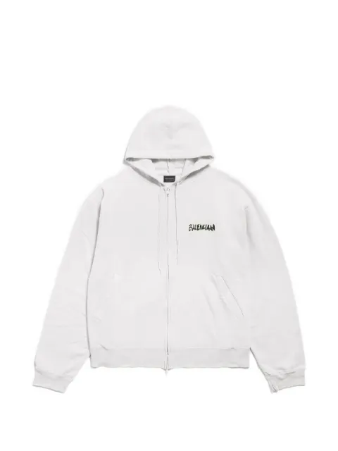 Balenciaga Over Zip-Up Hoodie "Dirty White"