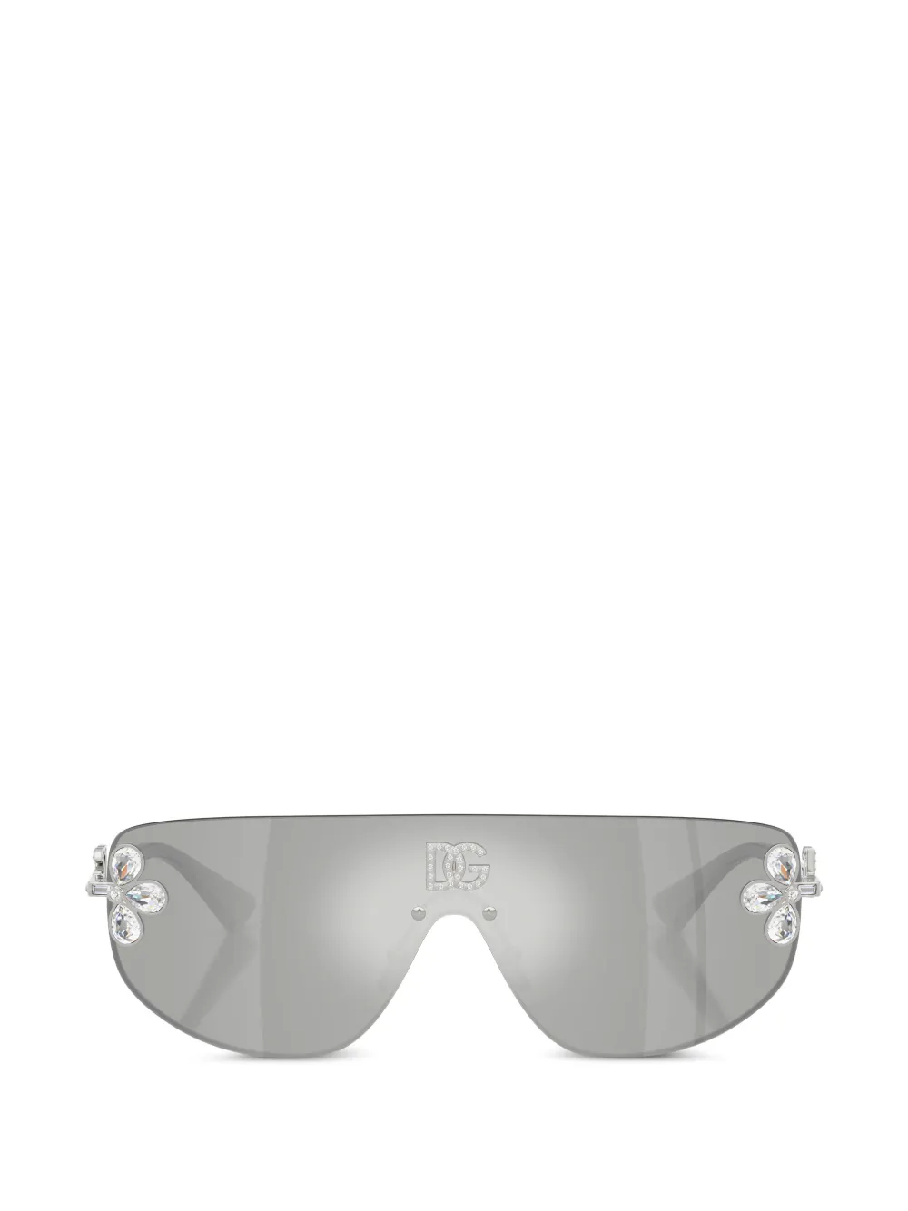 Dolce & Gabbana Eyewear crystal-embellished geometric-frame sunglasses · One Size