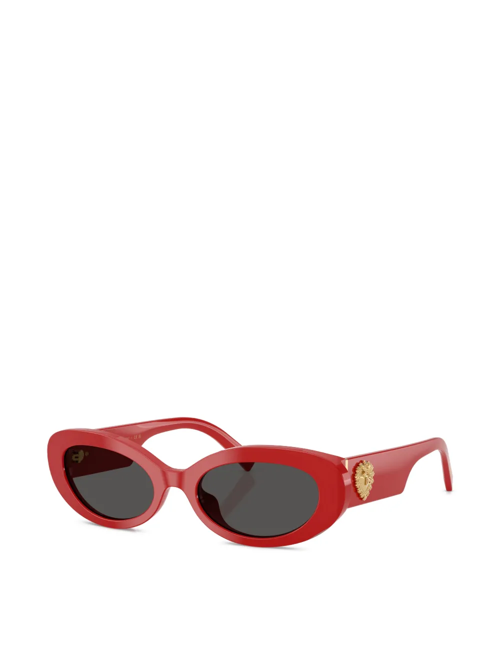 Dolce & Gabbana Eyewear Devotion zonnebril met ovalen montuur Rood
