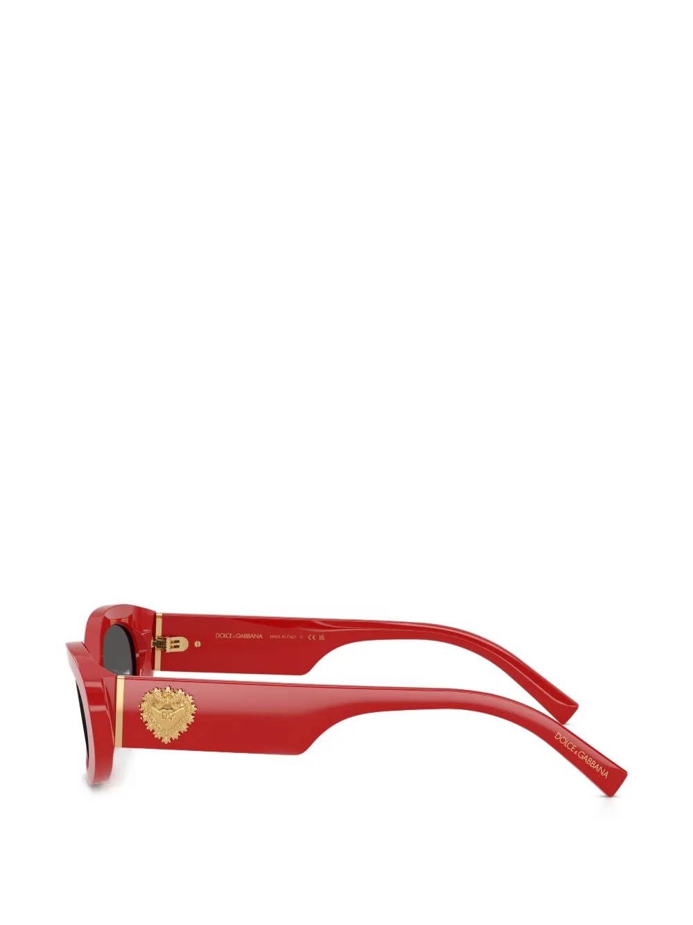 Dolce & Gabbana Eyewear Devotion zonnebril met ovalen montuur Rood