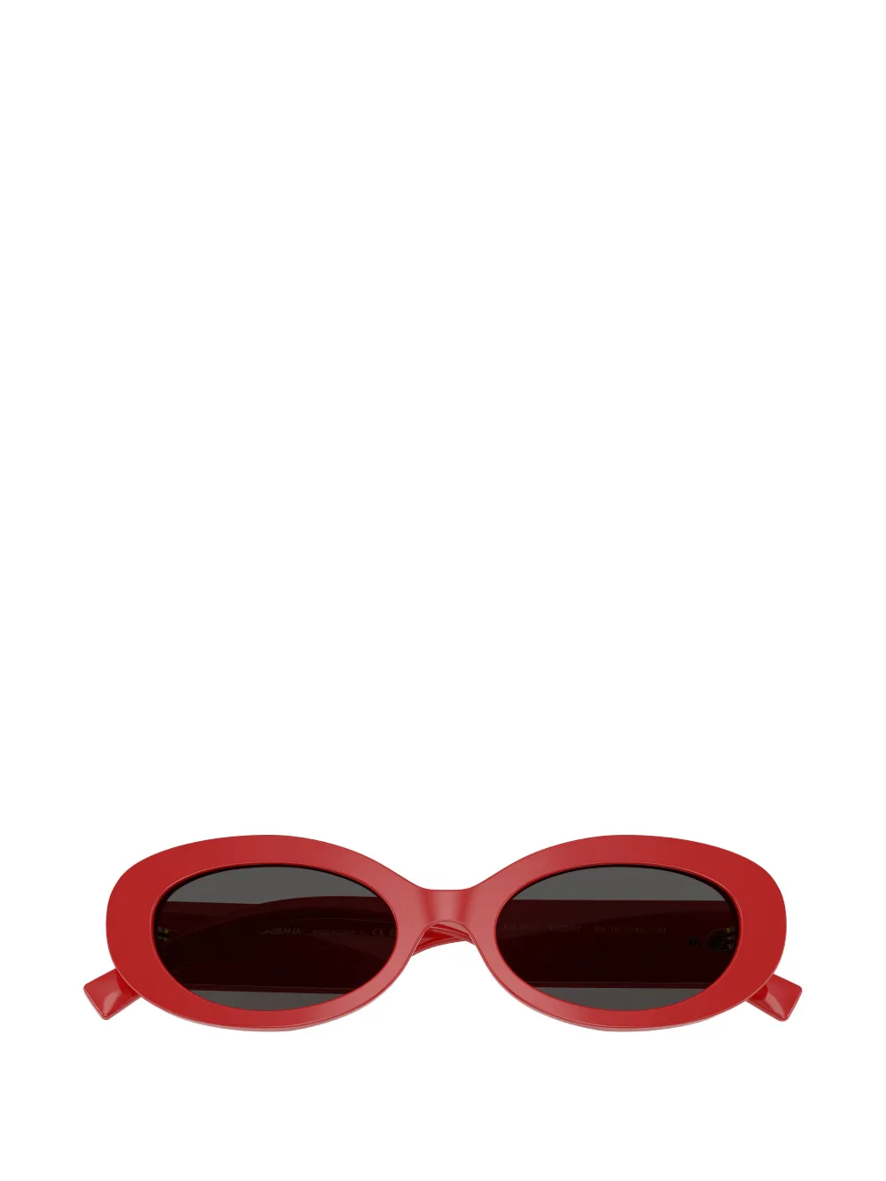 Dolce & Gabbana Eyewear Devotion zonnebril met ovalen montuur Rood