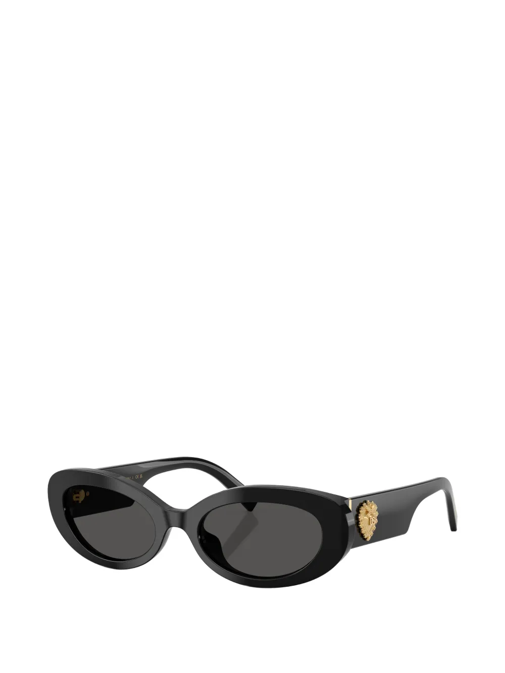 Dolce & Gabbana Eyewear Zonnebril met ovalen montuur Zwart