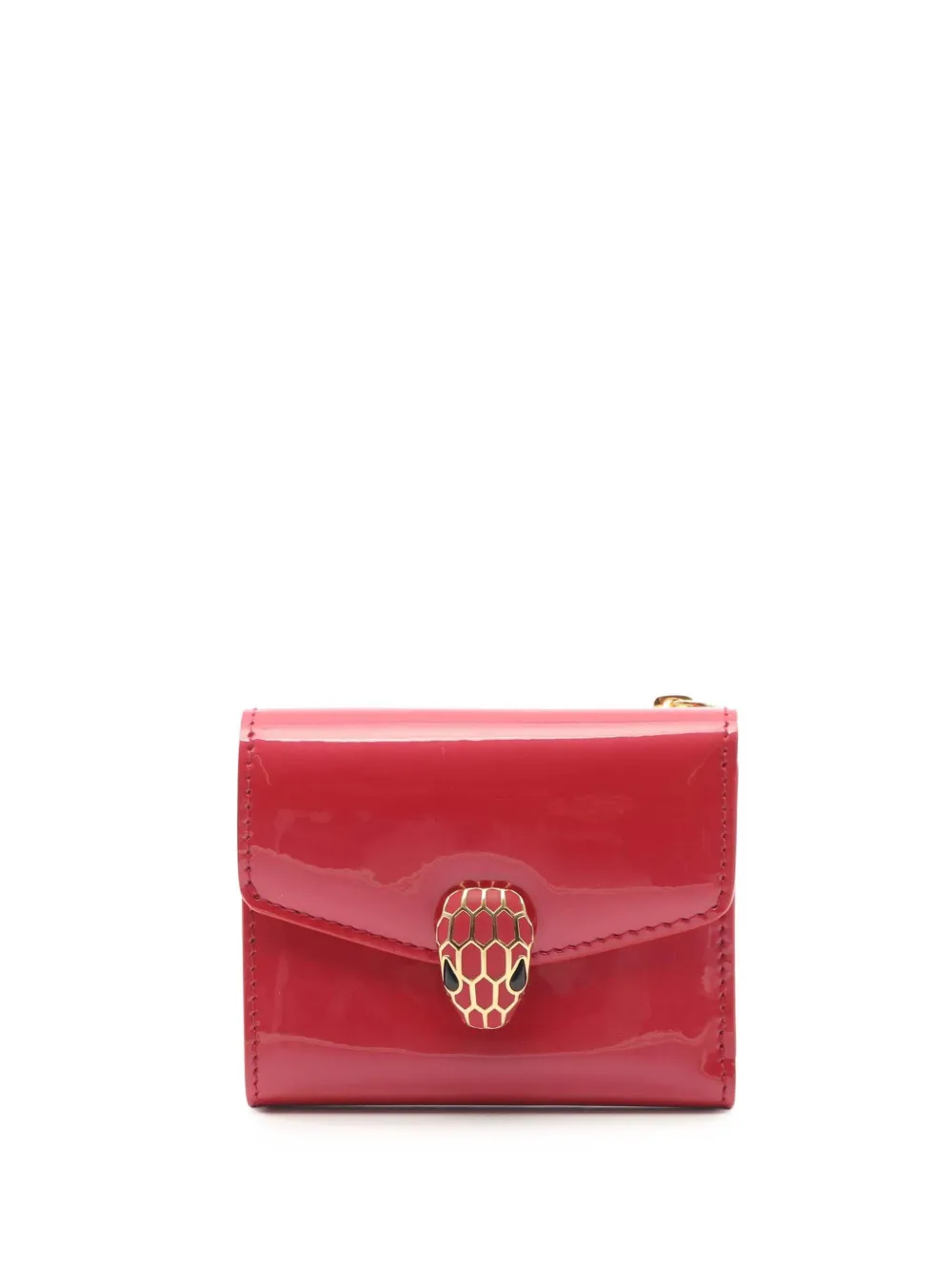 Bvlgari Pre-Owned 2010-2026 Patent Leather Serpenti Forever Bi-fold Wallet small wallets - Rosa