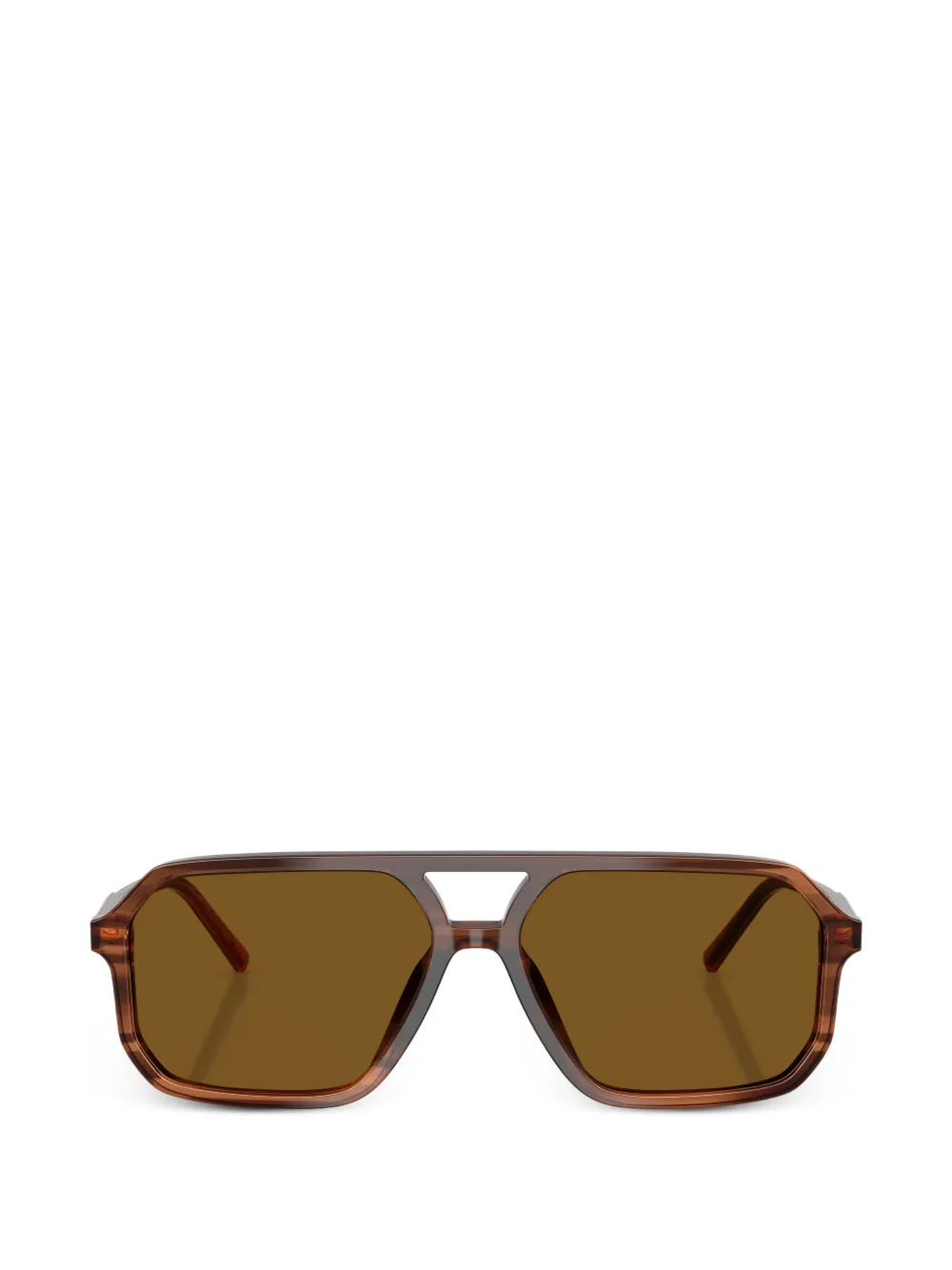 Dolce & Gabbana Occhiali da sole con montatura stile pilota - Marrone