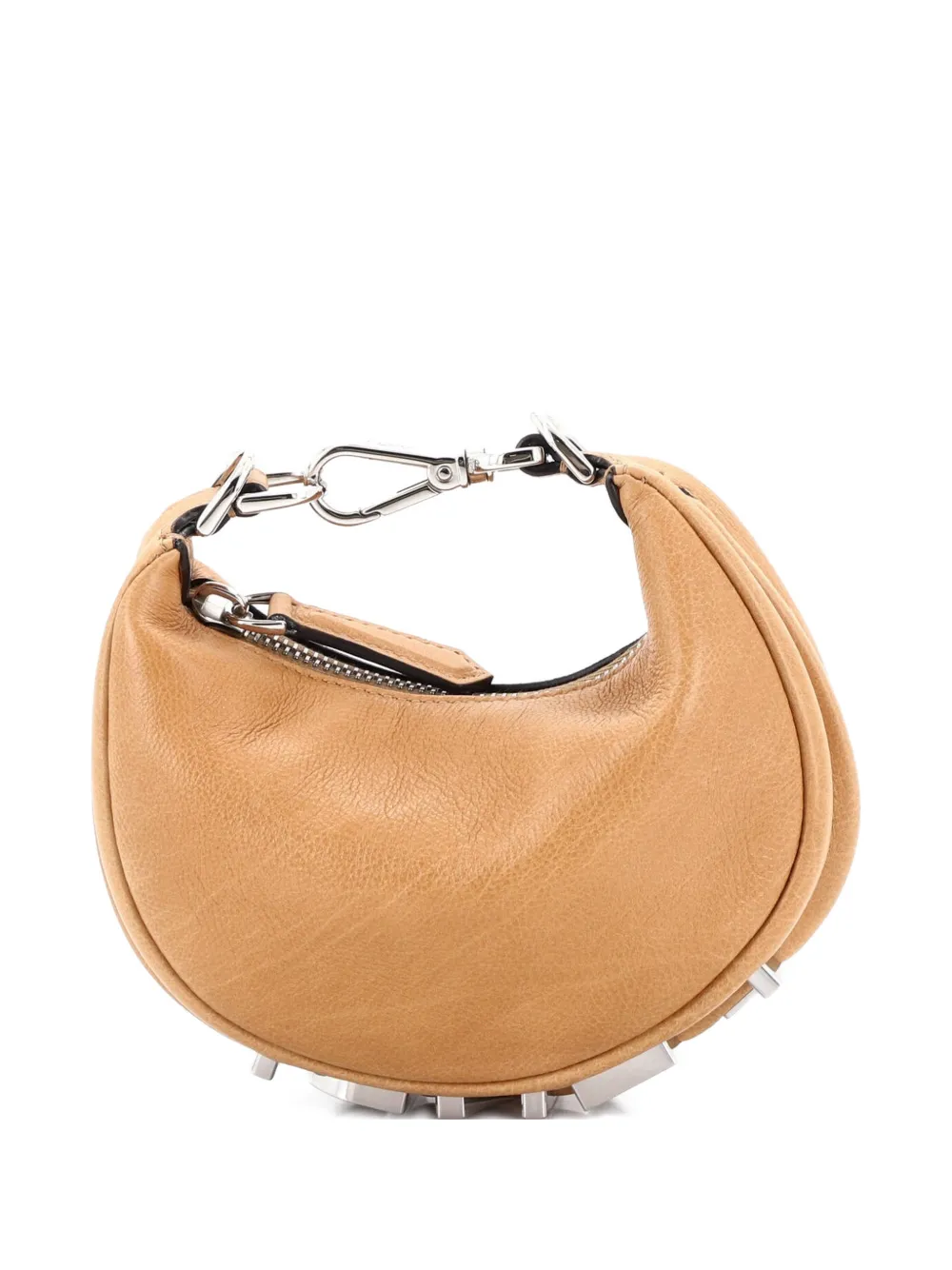 Fendi Pre-Owned Fendigraphy Bag Leather Nano hobo bag - Marrone