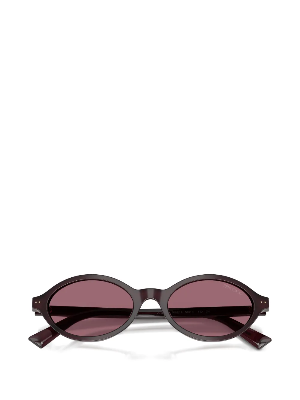 Jimmy Choo Eyewear Zonnebril met ovalen montuur Bruin