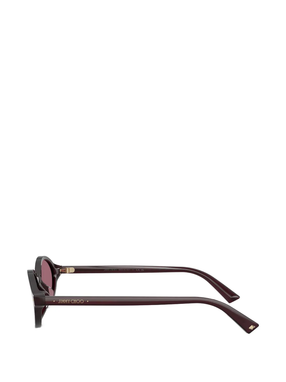 Jimmy Choo Eyewear Zonnebril met ovalen montuur Bruin