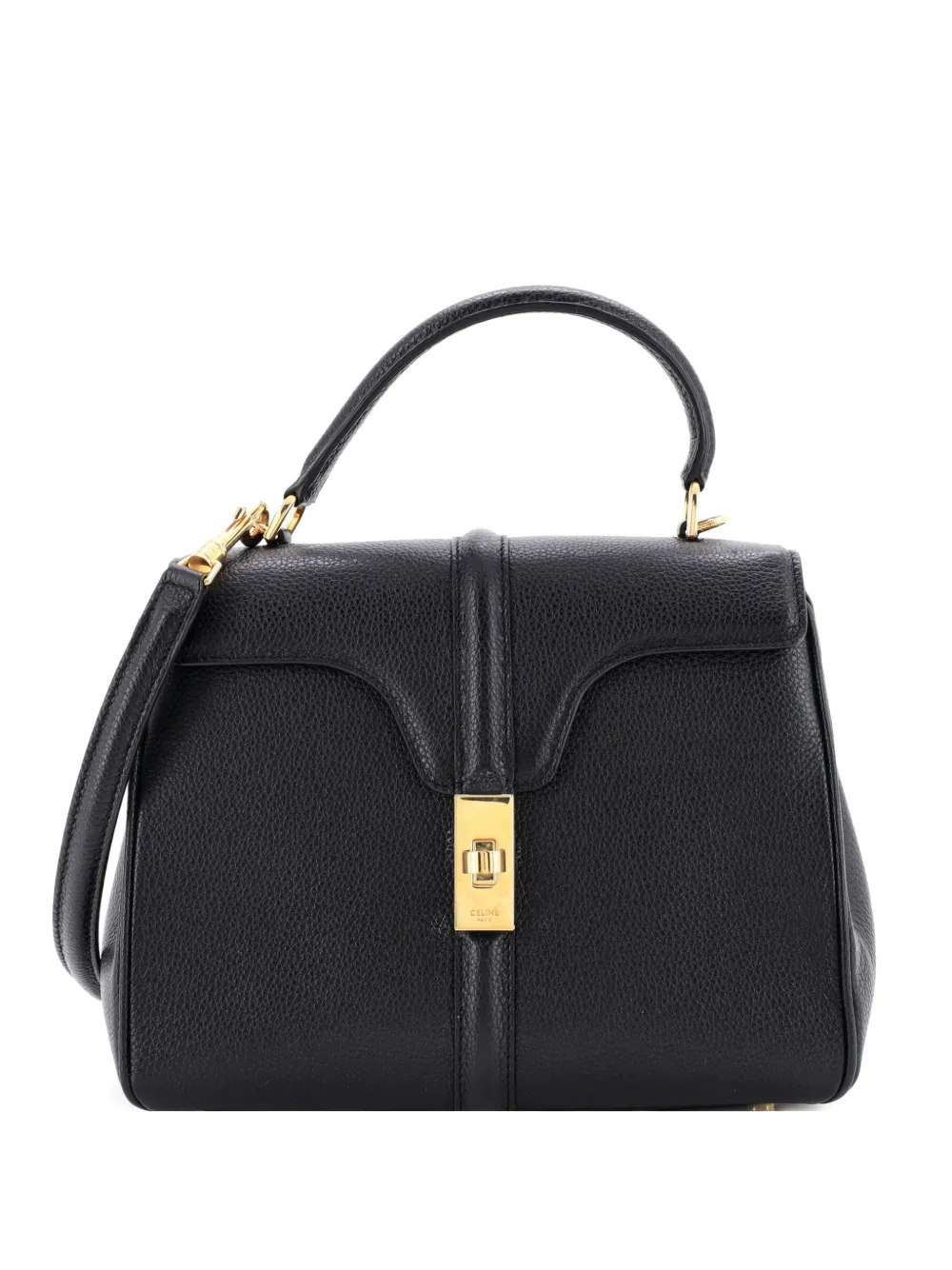 Celine Pre-Owned 16 Top Handle Bag Grained Calfskin Small satchel - Nero