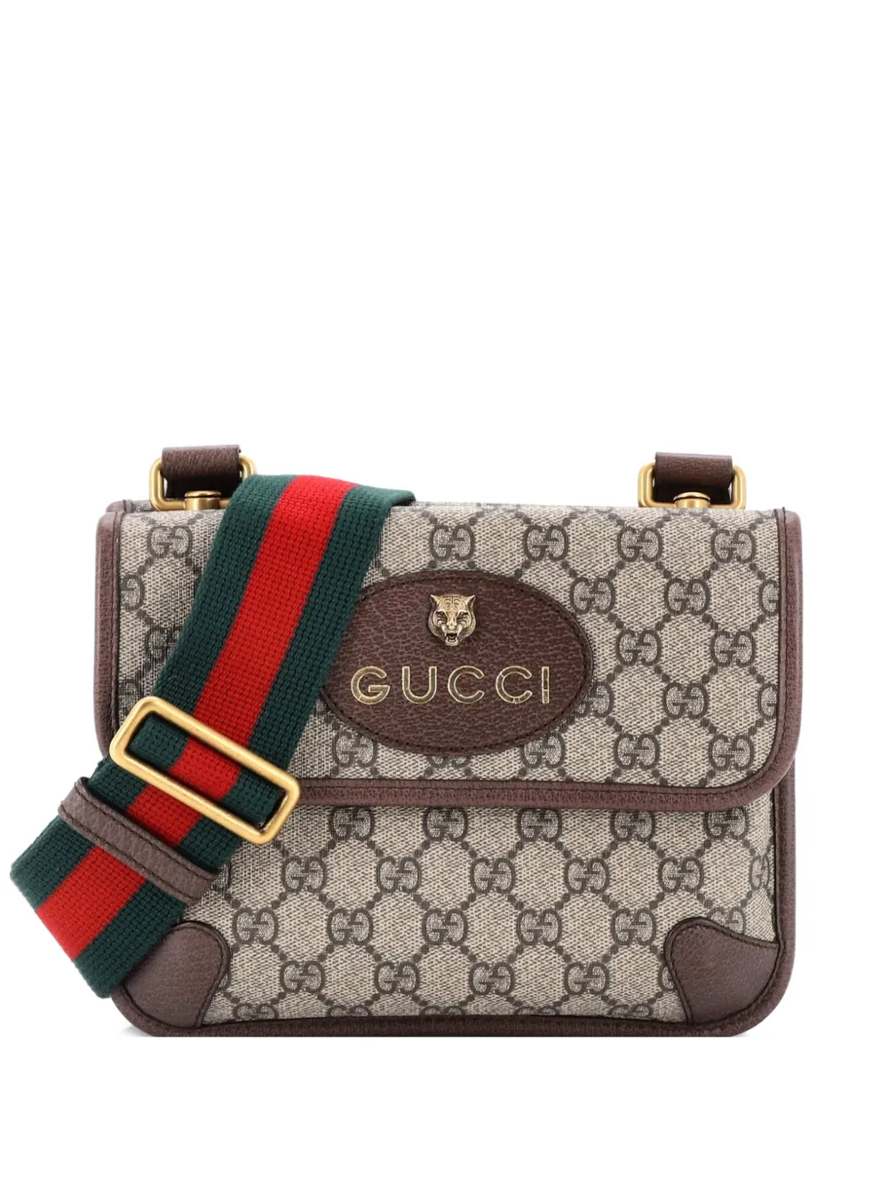 Gucci Pre-Owned Neo Vintage Flap Messenger GG Coated Canvas Small crossbody bag - Marrone