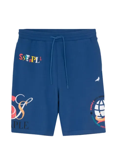 Staple McBaine AOP graphic drawstring shorts