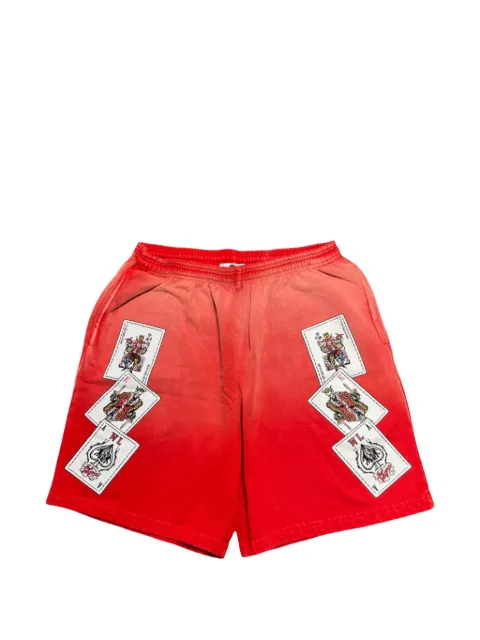 Warren Lotas playing cards track shorts