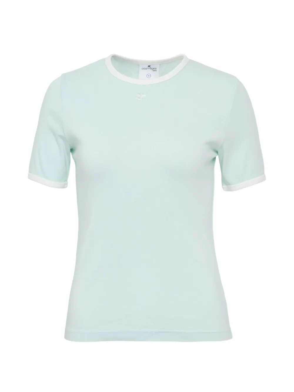 Courrèges logo T-shirt - Blu