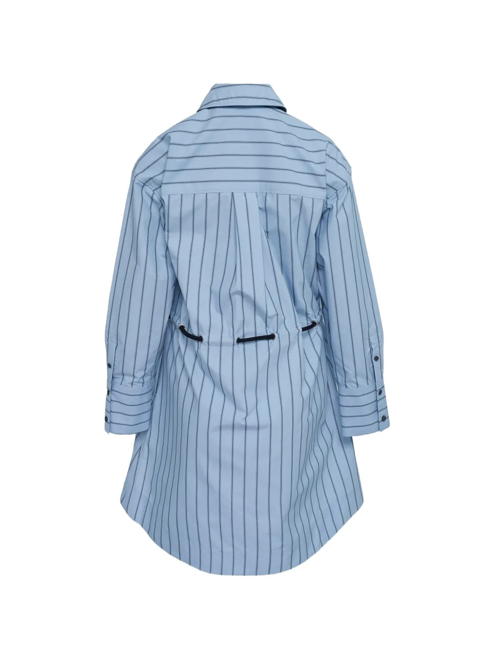 3.1 Phillip Lim Mini-blousejurk met lange mouwen en ceintuur Blauw