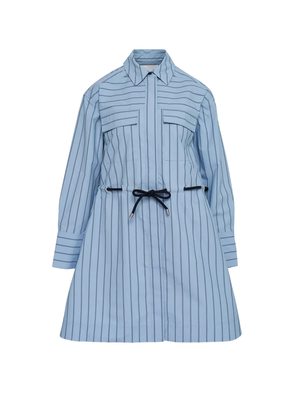 3.1 Phillip Lim long-sleeves belted mini shirt dress - Blu