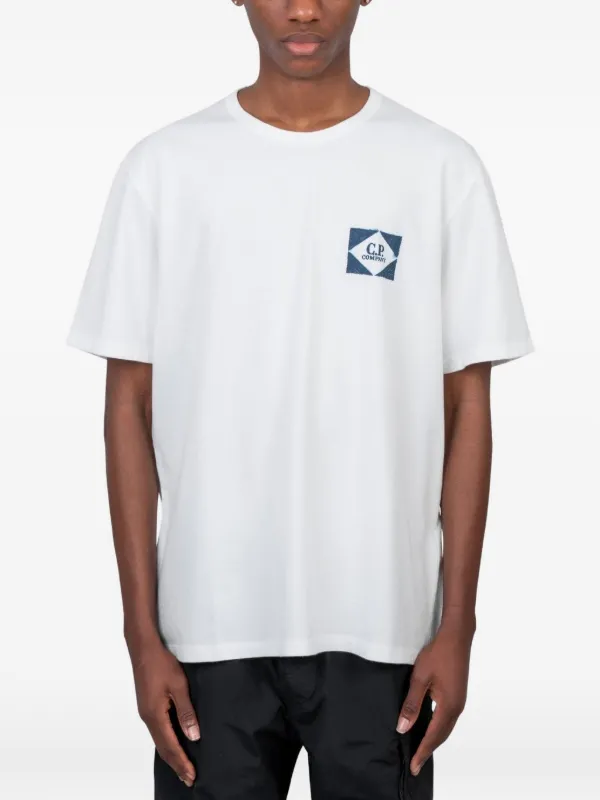C.P. Company Compact 20/1 Jersey Short-sleeve Logo T-shirt in White